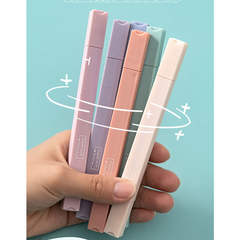 6 buah pena Highlighter sisi g - Pastel Highlighter Set Double Ended ulasan dan harga
